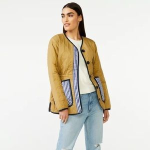 Free Assembly Women's Quilted Cinched Waist Liner Jacket